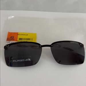 Easyclip Black Polarized Sunglasses clip on EV318 90 new for eyeglasses